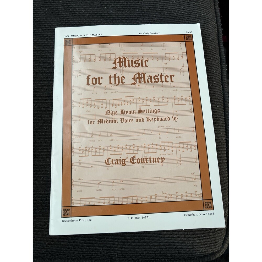 Christian Songbook Music for the Master, 9 Hymn Settings Med Voice Courtney VG